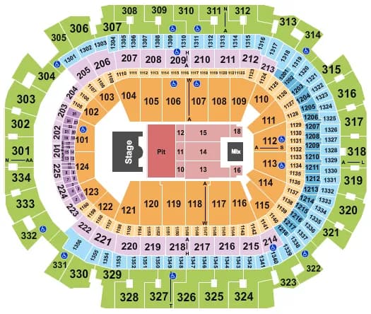ENDSTAGE GA PIT 2 Seating Map Seating Chart
