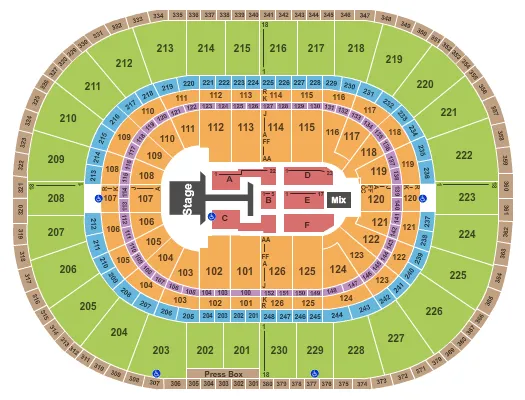 ARIANA GRANDE Seating Map Seating Chart