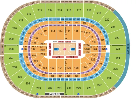 BASKETBALL Seating Map Seating Chart