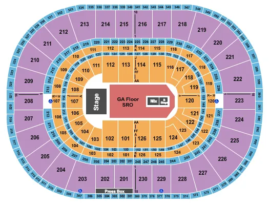 CHANCE THE RAPPER Seating Map Seating Chart