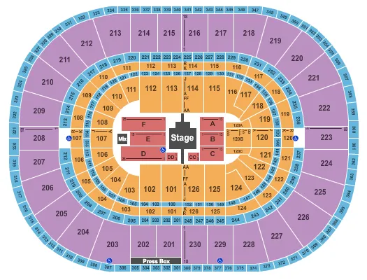 CHRIS BROWN Seating Map Seating Chart