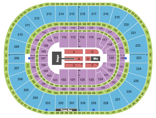 DEMI LOVATO Seating Map Seating Chart