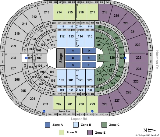 DISNEY LIVE ZONE Seating Map Seating Chart