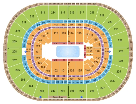 DISNEY ON ICE Seating Map Seating Chart