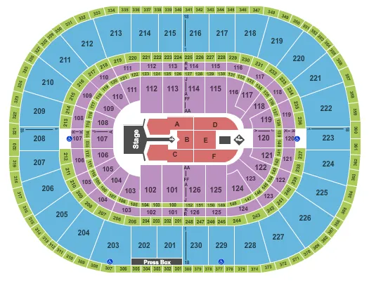 ENRIQUE IGLESIAS Seating Map Seating Chart