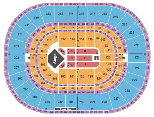 LIONEL RICHIE Seating Map Seating Chart