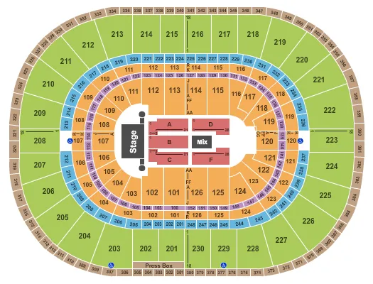 MOTLEY CRUE Seating Map Seating Chart