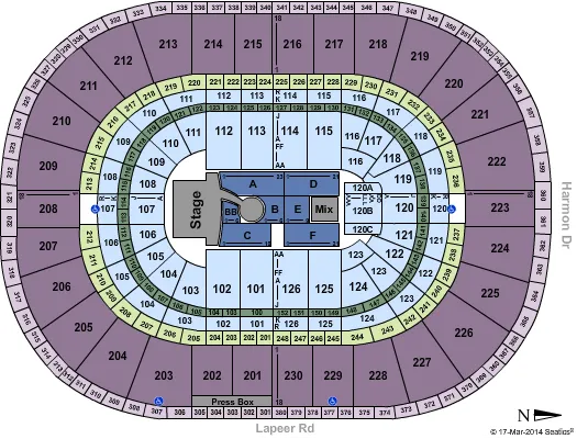 QUEEN ADAM LAMBERT Seating Map Seating Chart