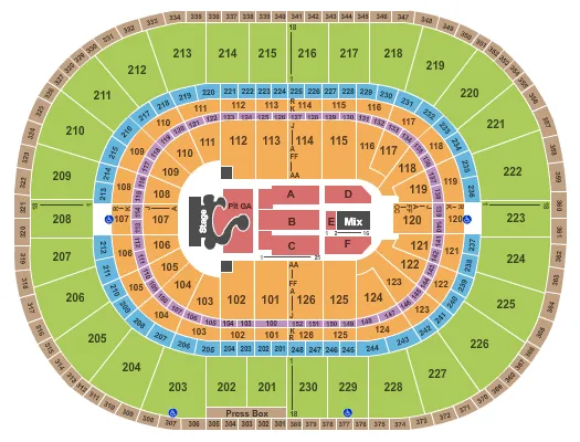SELENA GOMEZ Seating Map Seating Chart