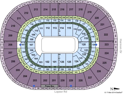 WALKING WITH DINOSAURS Seating Map Seating Chart