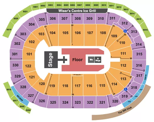 DEF LEPPARD Seating Map Seating Chart