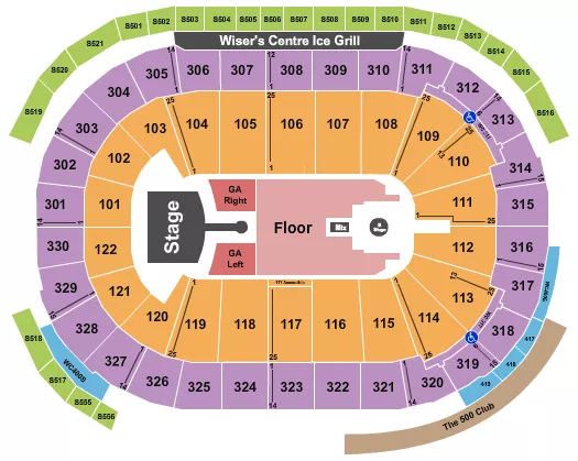 GRETA VAN FLEET Seating Map Seating Chart