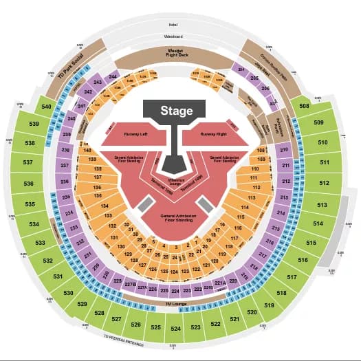 BACKSTREET BOYS Seating Map Seating Chart