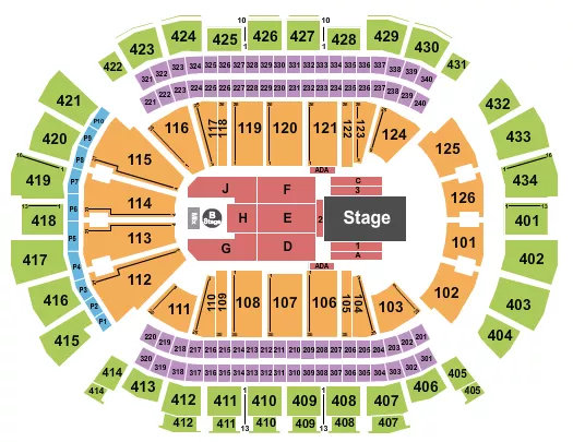 TOYOTA CENTER TX DANCING WITH THE STARS Seating Map Seating Chart