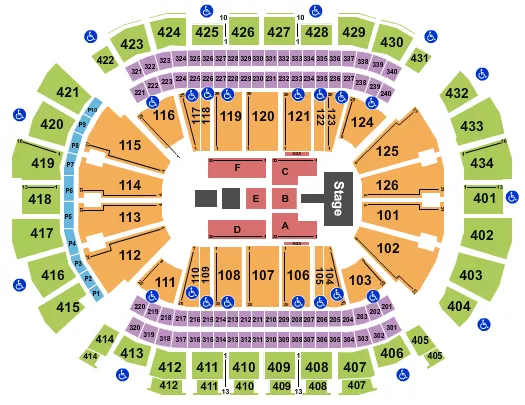 TOYOTA CENTER TX ENDSTAGE 7 Seating Map Seating Chart