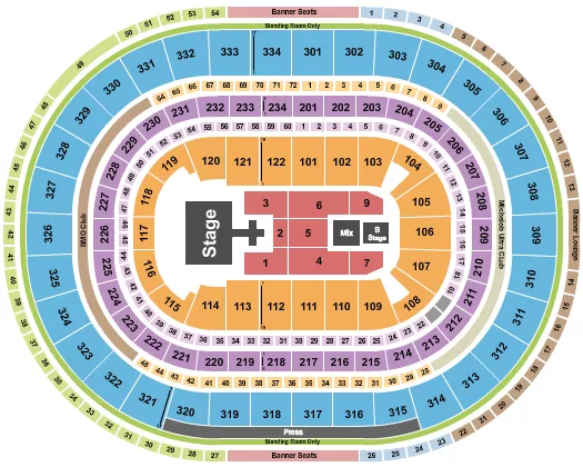 DEF LEPPARD Seating Map Seating Chart