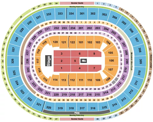 ENDSTAGE 6 Seating Map Seating Chart