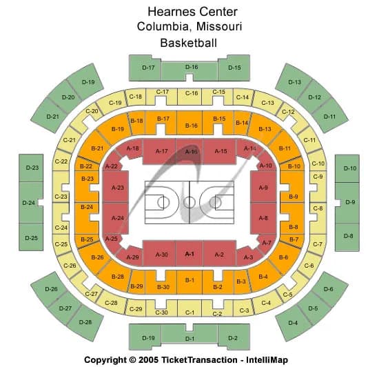 BASKETBALL Seating Map Seating Chart