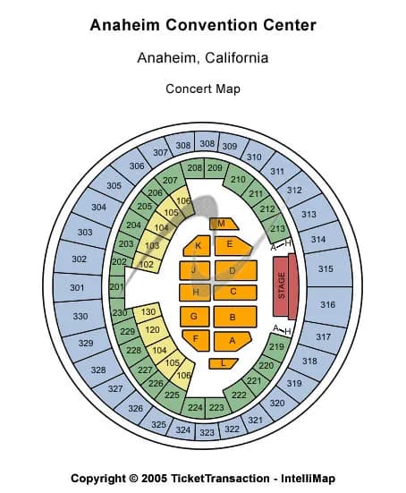T STAGE Seating Map Seating Chart