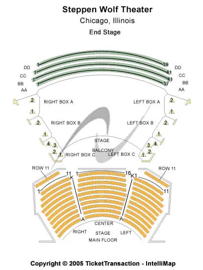 END STAGE Seating Map Seating Chart