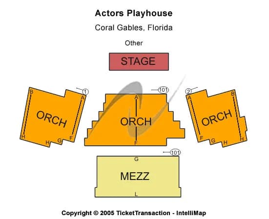 ACTORS PLAYHOUSE FL OTHER Seating Map Seating Chart