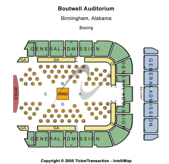 CENTER STAGE Seating Map Seating Chart
