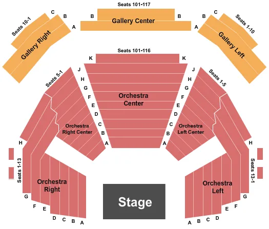 END STAGE Seating Map Seating Chart