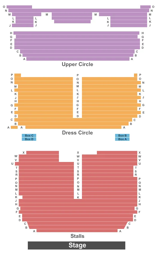 END STAGE Seating Map Seating Chart