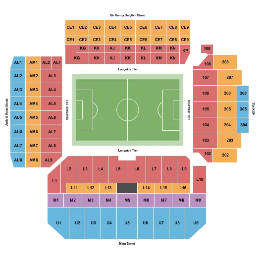 SOCCER STATIC Seating Map Seating Chart