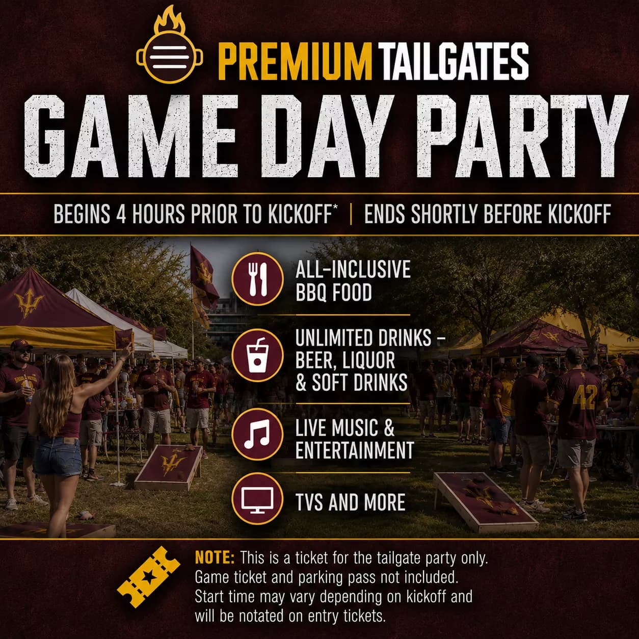 PREMIUM TAILGATE LOT TEMPE PREMIUM TAILGATE Seating Map Seating Chart
