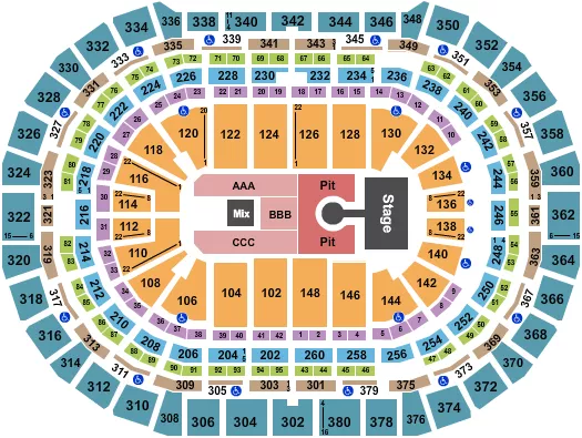 WEEZER Seating Map Seating Chart