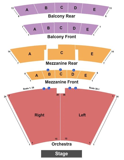 ENDSTAGE NO PIT Seating Map Seating Chart