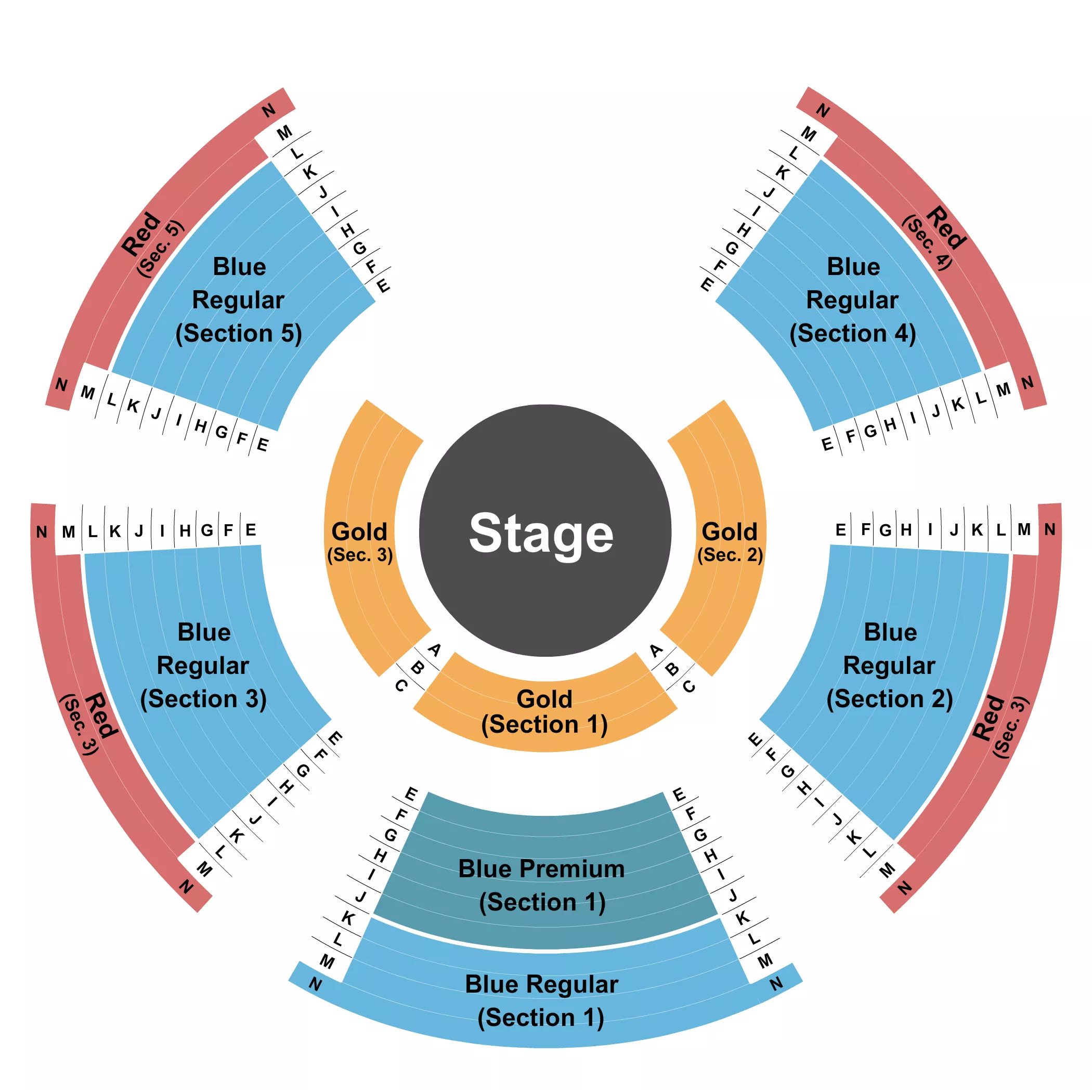 CIRQUE ITALIA STATIC Seating Map Seating Chart