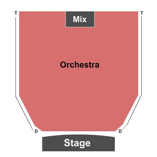CLARENCE BROWN THEATRE MAINSTAGE END STAGE Seating Map Seating Chart