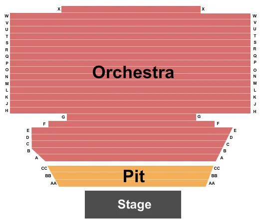 ENDSTAGE PIT Seating Map Seating Chart