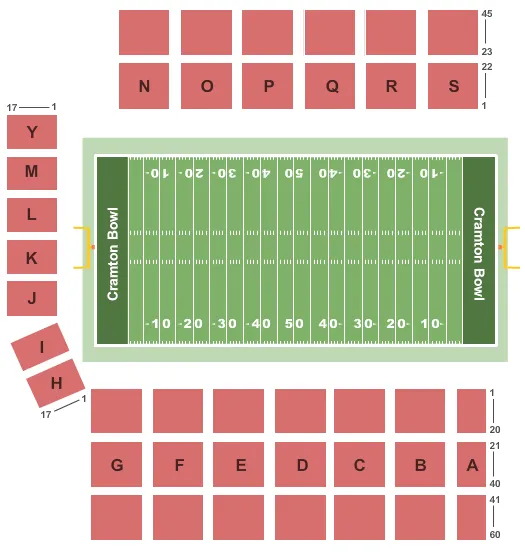 FOOTBALL Seating Map Seating Chart
