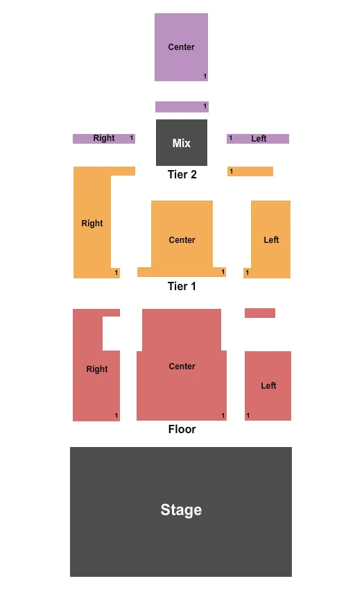 ENDSTAGE RESERVED Seating Map Seating Chart