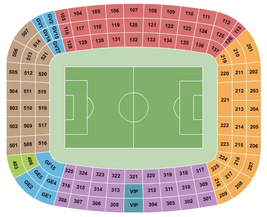SOCCER STATIC Seating Map Seating Chart