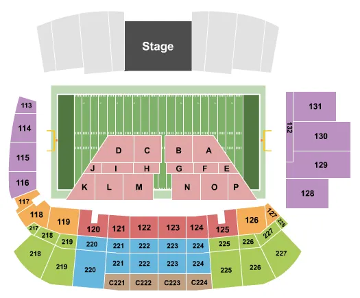 TIM MCGRAW Seating Map Seating Chart