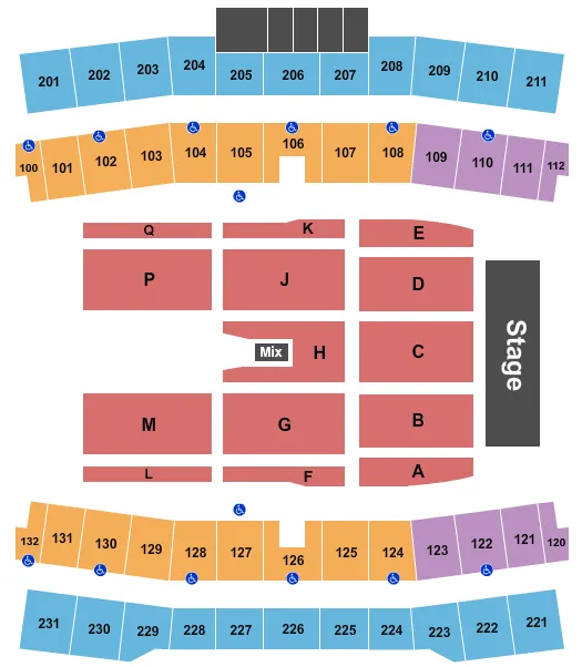 JAMES TAYLOR Seating Map Seating Chart