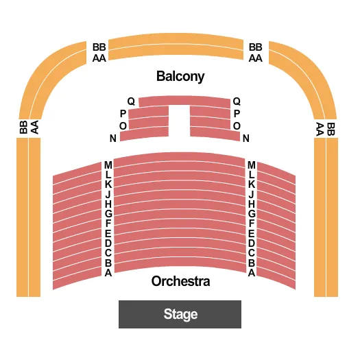 END STAGE Seating Map Seating Chart