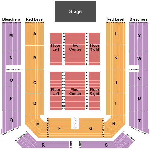 HART AUDITORIUM AT BYU IDAHO END STAGE Seating Map Seating Chart
