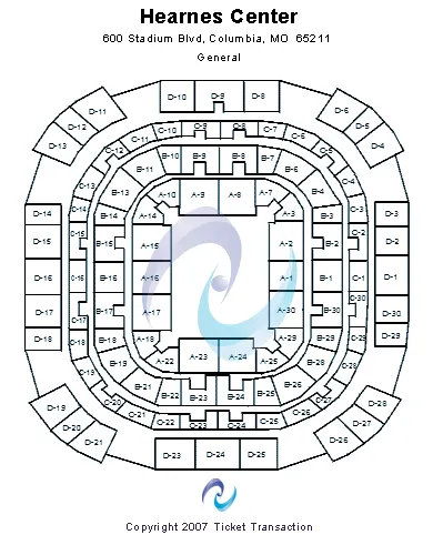 END STAGE Seating Map Seating Chart