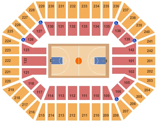 BASKETBALL Seating Map Seating Chart