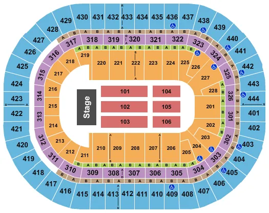 END STAGE Seating Map Seating Chart