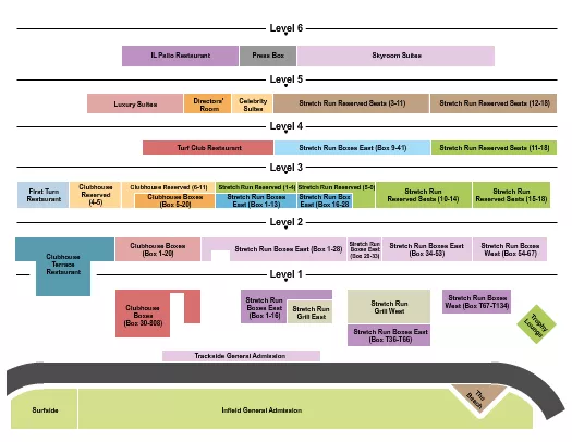 HORSE RACING 2 STATIC Seating Map Seating Chart