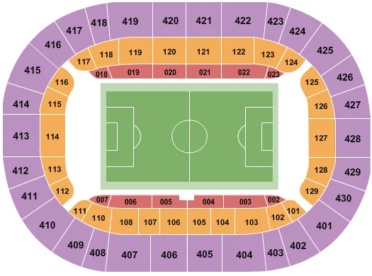 SOCCER STATIC Seating Map Seating Chart