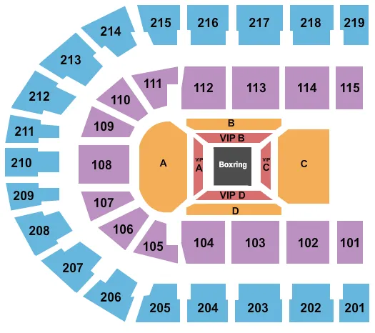 RUDOLF WEBER ARENA WWE Seating Map Seating Chart