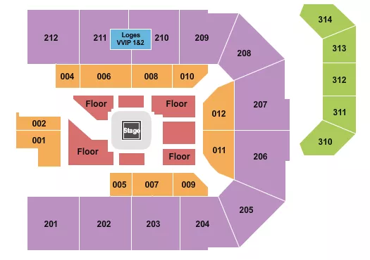 WWE Seating Map Seating Chart