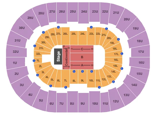 END STAGE Seating Map Seating Chart